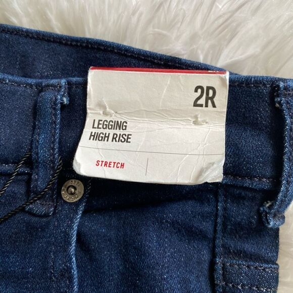 Express Legging High Rise Jeans Stretch Dark Wash Womens Size 2R - Picture 6 of 9